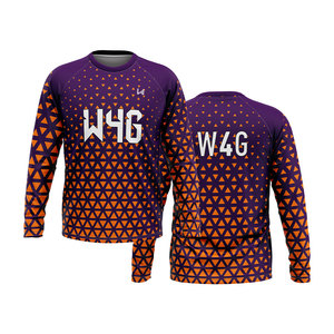 Haut de yoga pour homme sans coutures, à manches longues, extensible, léger, à séchage rapide, haute élasticité, compression, jersey de sport personnalisé - Product Image 4