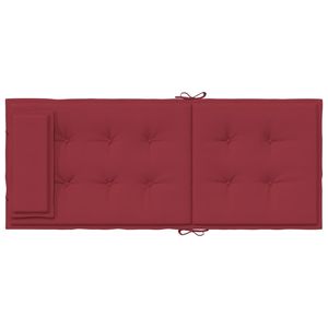Ensemble de 4 coussins de chaise à dossier haut rouge vin pour usage extérieur - Product Image 6