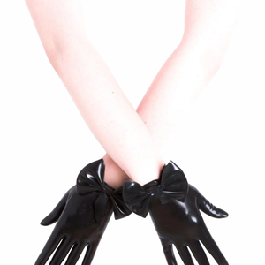 ถุงมือยาวโอเปร่าสีขาว PU สไตล์เรโทรไม่บุซับในสำหรับใส่ไปงานปาร์ตี้ - Product Image 1