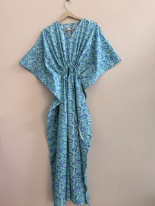 Wholesale Lot Of Cotton Hand Block Printed <b>Kaftan</b> <b>Dress</b> Women Maxi Gown - Product Image 1