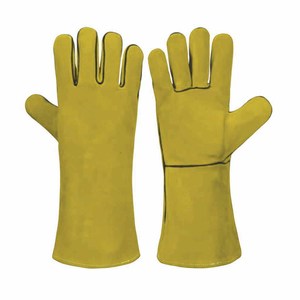 Gants de soudure en cuir de vachette pleine fleur de qualité supérieure, résistants à la chaleur et aux étincelles, pour la lutte contre les incendies, la construction et le barbecue - Product Image 6