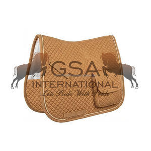 Silla de montar de estilo inglés para salto y doma, 100% algodón, forro polar, acolchado diagonal con bolsillo lateral para equitación - Product Image 3