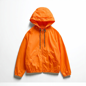 Sudadera con capucha cortavientos impermeable para hombre y mujer, con media cremallera, 100% nailon, para senderismo - Product Image 5