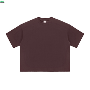 Camiseta de manga corta de corte holgado para hombre, mezcla de algodón, informal, cuello redondo, color liso, estilo urbano, básica - Product Image 2