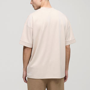 T-shirt noir en coton 100% de haute qualité, style hip-hop, écologique, avec logo personnalisé, pour hommes, décontracté, uni, pour la salle de sport - Product Image 3