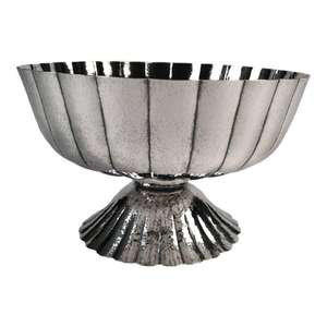 Décoration de table de salon, refroidisseur à champagne, bol à glace décoratif, style piédestal, bol à fruits, finition noire - Product Image 6