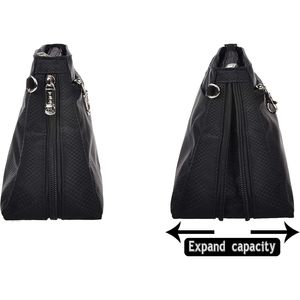 Black XLarge Expandable Nylon Liner Shaper <b>Bag</b> in <b>Bag</b> Organizer Insert DIY Purse and Handbag <b>Accessory</b> - Product Image 3