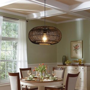 Handcrafted Rattan Lampshade Wholesale Natural <b>Wicker</b> Pendant <b>Light</b> <b>Shade</b> Boho Ceiling Lamp Cover Factory Direct - Product Image 6