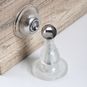 Butée de porte sans perçage, en PVC souple, magnétique, silencieuse, pour usage domestique - Product Image 1