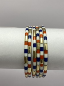 <b>Silver</b> Beaded Black Brass Bangle Handmade in India Resin and Brass Fashionable Bangles Custom directly from Manufacturer - Product Image 3