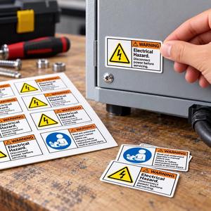 Etiquetas Adhesivas de Advertencia de Seguridad Industrial, Calcomanías de Peligro Eléctrico para Maquinaria y Equipos - Product Image 6