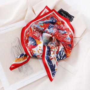 Pañuelos de Seda Personalizados con Diseño Impreso, 100% Seda, Pañuelo Cuadrado de Seda 5353 para Damas - Product Image 6