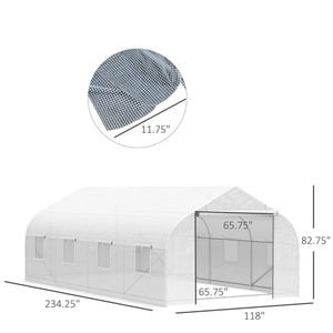 Serra Portatile da Esterno Ecologica in PVC, Moderna in Legno, Metallo, Acciaio e Plastica per Giardino Domestico e Coltivazione - Product Image 2