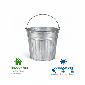 Cubo de metal galvanizado de 14 cuartos de galón - Product Image 4