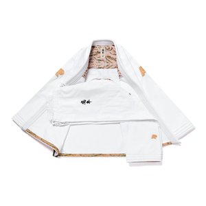 Kimono de Jiu Jitsu Brasileño Estilo Albino Preto Personalizado, Tejido Perlado 100% Algodón 500g, Impresión Serigráfica Elástica para Competición - Product Image 3