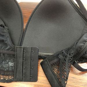 Conjunto de sujetador de encaje floral estilo francés de copa completa para mujer, sexy, push-up, ecológico, top corto sin mangas, ropa interior deportiva, bikini - Product Image 2
