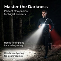 Reflektierende Laufweste mit LED-Beleuchtung Vorne/Hinten, USB-Aufladbar, IP55-Zertifiziert, 180° Abstrahlwinkel, 5000K Tageslicht, CE-Zertifiziert, Sicherheitsweste
