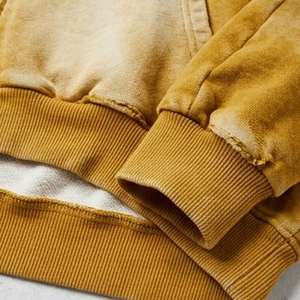 เสื้อฮู้ดซิปผ้าฝ้ายฟลีซปักลายทรงปกติ สีซีดแบบซันเฟด ระบายอากาศได้ดี เป็นมิตรกับสิ่งแวดล้อม สำหรับผู้ชาย สไตล์ดิสเทรส - Product Image 4