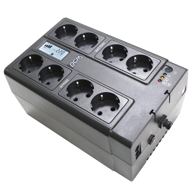 Offline 650VA UPS Power Supply with LED Display Single Phase Wall Mounted Lead Acid Battery for Home Appliance Backup