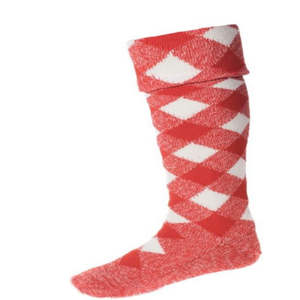 Chaussettes pour hommes en tricot 100% de haute qualité, style régimentaire, avec motif en losanges, service de conception et de fabrication OEM, NOUVEAU - Product Image 1