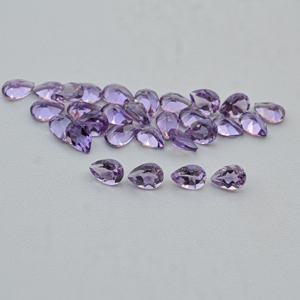 7x10mm naturel brésilien améthyste à facettes poire coupe pierre précieuse en vrac couleur claire améthyste en vrac bijoux approvisionnement à un prix raisonnable - Product Image 2