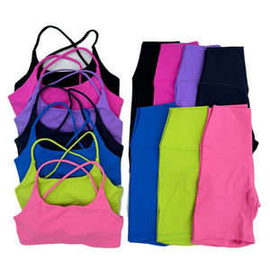 Soutien-gorge de sport respirant extensible dans quatre directions pour filles, en maille, avec impression numérique personnalisée, maintien moyen, séchage rapide, idéal pour la gym, l'entraînement, le yoga et le fitness - Product Image 1