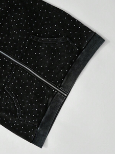 Vente en gros de sweats à capuche Y2K Streetwear, coupe ample, coton lourd, logo personnalisé en strass, fabricant Pakistan - Product Image 5