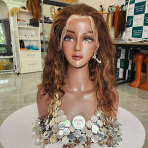 Perruques en cheveux vierges vietnamiens, dentelle HD transparente, ondulations profondes, pour coloration, longueur 22-30 pouces, vente en gros - Product Image 1