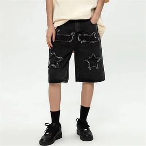 Nuevos Pantalones Cortos de Mezclilla Elásticos Casuales para Hombre, Pantalones Cortos de Mezclilla Azules y Negros, Pantalones Cortos de Mezclilla para Hombre - Product Image 5
