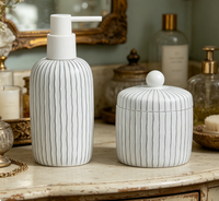 Ensemble d'accessoires de salle de bain en céramique personnalisable, moderne et simple, kit de décoration de salle de bain en céramique personnalisé pour la maison et l'hôtel