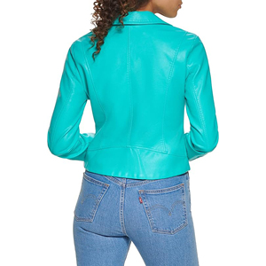 Chaqueta Impermeable y Cortavientos de Cuero Genuino y Lona para Mujer, Diseño Personalizado de Primera Calidad, Talla Adulto - Product Image 3