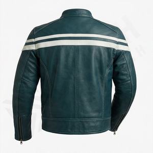 Chaqueta de Motociclista de Cuero Genuino para Hombre de la Mejor Calidad, Nueva Colección de Invierno, Chaquetas de Motocicleta con Protecciones Desmontables Personalizadas - Product Image 2
