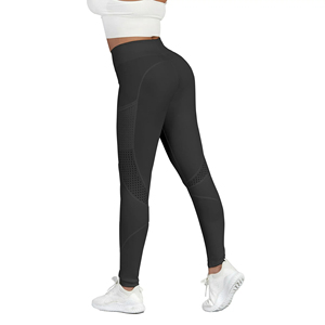 Leggings Deportivos Negros de Spandex para Mujer, con Bolsillos Laterales, Cintura Media, Ropa de Gimnasio, Yoga, para Damas - Product Image 3