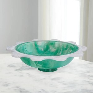 Bol à salade en résine époxy polie de qualité supérieure, design Japandi, écologique, durable, vaisselle personnalisée pour les fêtes, pour la maison - Product Image 5