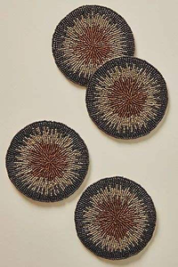 Embroidered Seed BeadsHandmade Seed Beads Embroidery Custom Design Wholesale Luxury <b>Beaded</b> <b>Coaster</b> for Table Decor for - Product Image 5