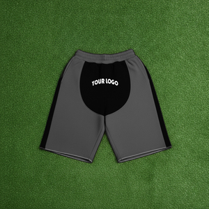 Shorts de course athlétiques pour hommes en gros, grandes tailles, en coton et polyester avec poches, motif uni pour l'extérieur, shorts vierges en gros - Product Image 4