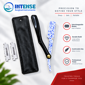 Wholesale Barber Hair Cutting <b>Razor</b> Professional Folding <b>Straight</b> <b>Razor</b> Hair Styling Shaper Thinning <b>Razor</b> for Salon - Product Image 5