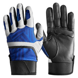 Leather <b>Baseball</b> Softball Batting <b>Gloves</b> Lightweight Durable Full Finger Breathable Anti Wrinkle Quick Dry Non Slip - Product Image 1
