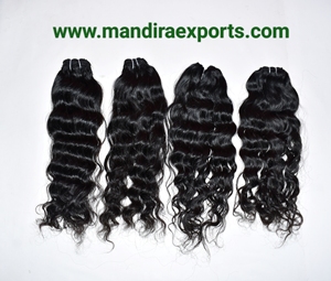 Extensiones de Cabello Humano Indio de Alta Calidad, Cabello Virgen Crudo con Cutícula Alineada, Ondulado - Product Image 5