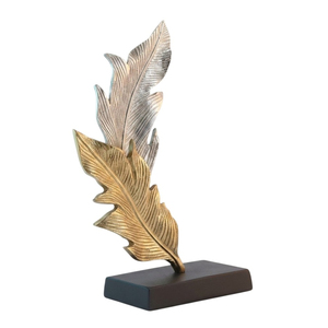 Prix d'usine – Ensemble de 2 sculptures métalliques en aluminium martelé, objets décoratifs pour hall d'hôtel de luxe et décoration de table à domicile - Product Image 5