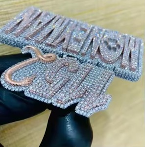 Colgante de plata 925 con diamantes Money Man 1152, amuleto Hiphop Money 132, joyería unisex - Product Image 2