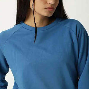 Unisex Solid Color Pullover Sweatshirt Crewneck <b>Raglan</b> Long Sleeve Loose Fit Fleece Lined Casual Warm Cotton Streetwear <b>Top</b> 2026 - Product Image 2