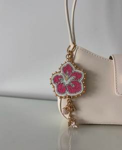 New Creative <b>gift</b> Beaded Rhinestone bow key Chains bow Tassel Keyring <b>bag</b> Charm Accessories car Pendant Seed Beads bow Keychain - Product Image 2