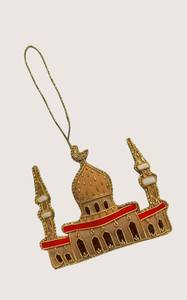 Adorno Colgante Bordado Zari para Mezquita |   Decoración Islámica para el Hogar en Ramadán y Eid |   Tapiz de pared con cuentas y bordados Zardozi |   Regalo de Exportación al por Mayor - Product Image 2