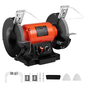 Smerigliatrice da Banco a Velocità Variabile da 8 Pollici, Motore a Induzione 550W 5.0A, Smerigliatrice da Tavolo con Grana 36/60, Velocità 2000-3450 RPM - Product Image 1
