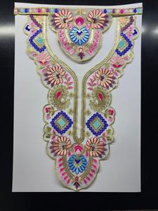 Collier de cou élégant en dentelle brodée de sequins, à coudre, en organza, pour vêtements féminins, chemisiers, saris, robes et kurtis - Product Image 5