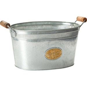 Fantastic Metal Beverage Tub With Wooden Handles Bronze Powder Coated Oval Ice Bucket For Wine Beer And Party Drink Chilling - Product Image 3