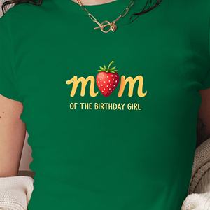 Camiseta corta de moda para mujer mamá con fresa o - Product Image 2