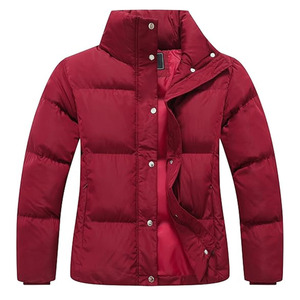 Chaqueta de plumón para hombre, transpirable, con tejido ecológico, cuello alto, manga larga, impresión de logotipo frontal personalizada. - Product Image 2