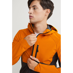 Veste softshell à capuche pour femme, orange-brun, avec fermeture éclair, respirante, résistante au vent, poches, vêtements d'extérieur - Product Image 6